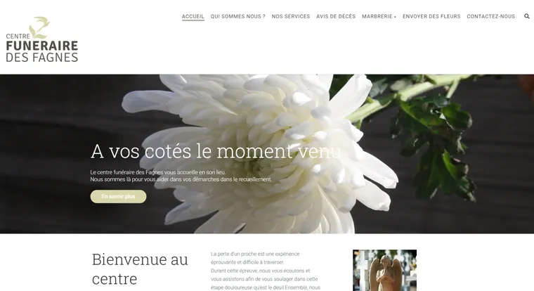 Site web du Centre funéraire des Fagnes, pompes funèbres