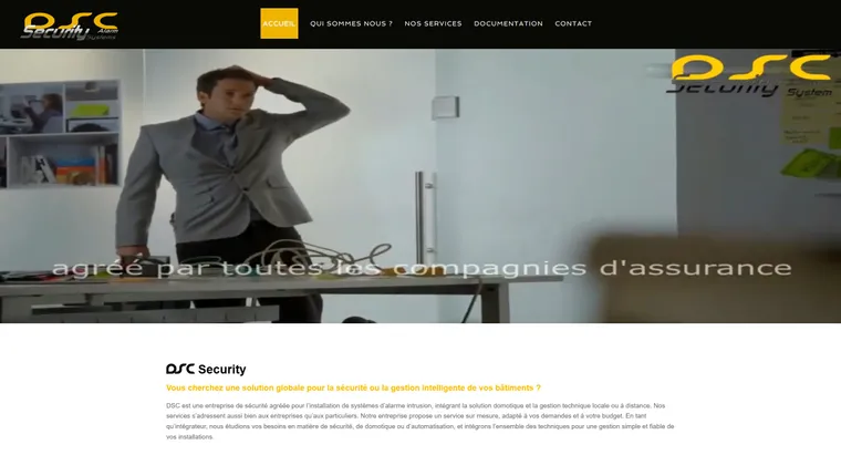 Site web de DSC Security, installateur d'alarmes