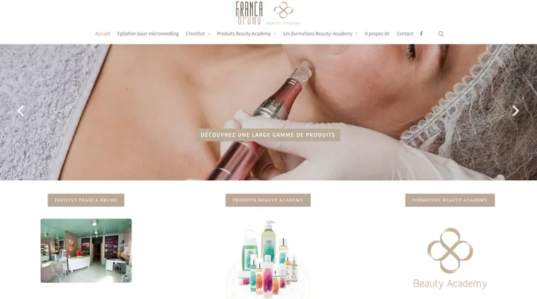Site web de Franca Bruno, esthéticienne et formatrice