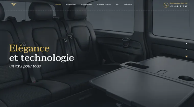 Site web de V-Taxi-Brussels, location de taxis et limousines